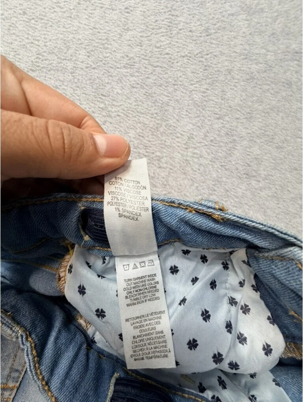 Lucky Brand Girls Denim Skirt 12 Light Wash Blue Frayed Hem Adjustable Waist